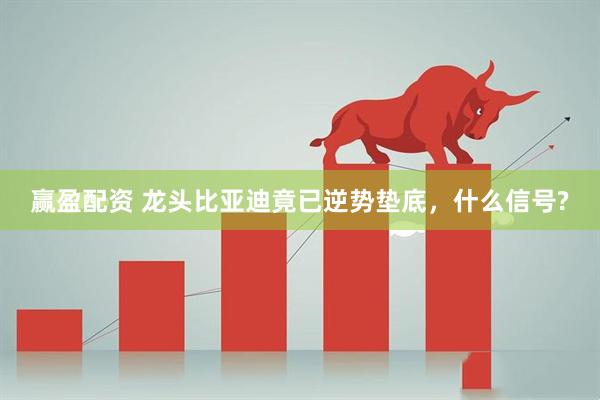 赢盈配资 龙头比亚迪竟已逆势垫底,什么信号?